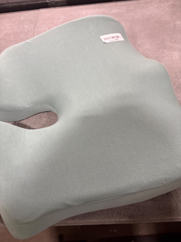 Photo 1 of C CUSHION LAB Patented Pressure Relief Seat Cushion for Long Sitting Hours on Office/Home Chair, Car, Wheelchair - Extra-Dense Memory Foam for Hip, Tailbone, Coccyx, Sciatica - Wellness Green