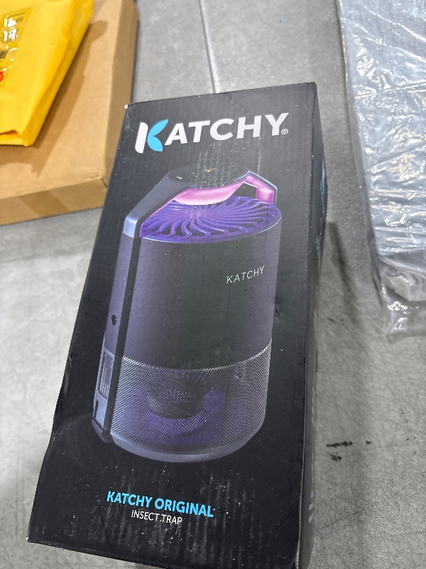 Photo 1 of Katchy Indoor Insect Trap - Catcher & Killer for Mosquitos, Gnats, Moths, Fruit Flies - Non-Zapper Traps for Inside Your Home - Catch Insects Indoors with Suction, Bug Light & Sticky Glue (Black)