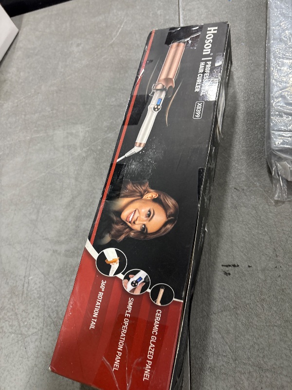 Photo 1 of Hoson 2 Inch Curling Iron Large Barrel, Long Barrel Curling Wand Dual Voltage, Ceramic Tourmaline Coating with LCD Display, Glove Include