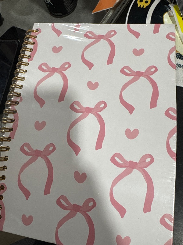 Photo 1 of QUICQOD Journal for Teen Girls, Cute School Supplies for Girls Pink Bow Preppy Notebook Diary Stuff Stationary Hardcover Spiral Notebook 5.5x8.3 Inch