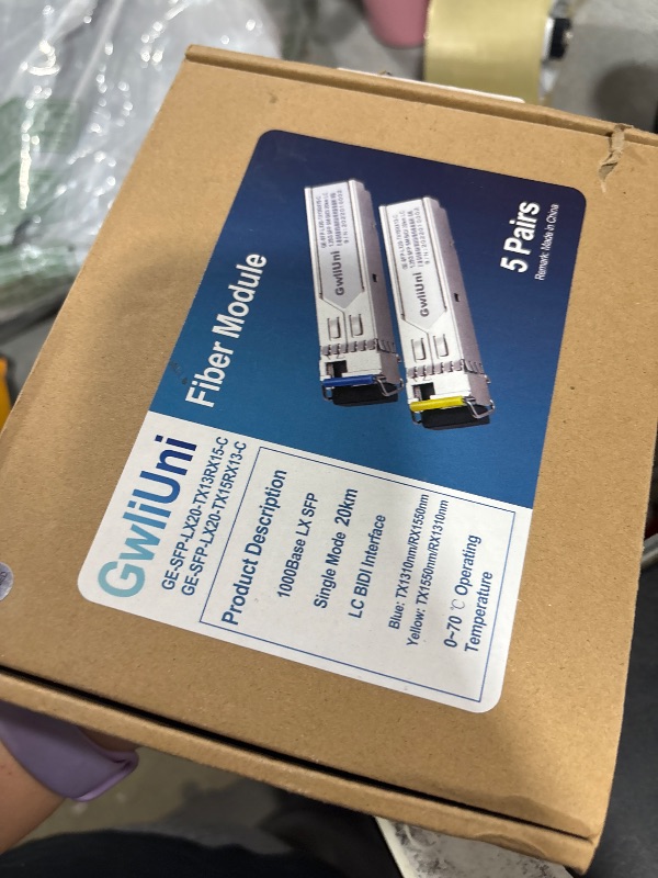 Photo 1 of 5 Pairs 1.25G BIDI SFP Single Mode Fiber Module Network Transceiver, LX SM 1310nm 1550nm 20km, Simplex LC Interface for Switch, Router, Firewall, Network Card, Media Converter etc