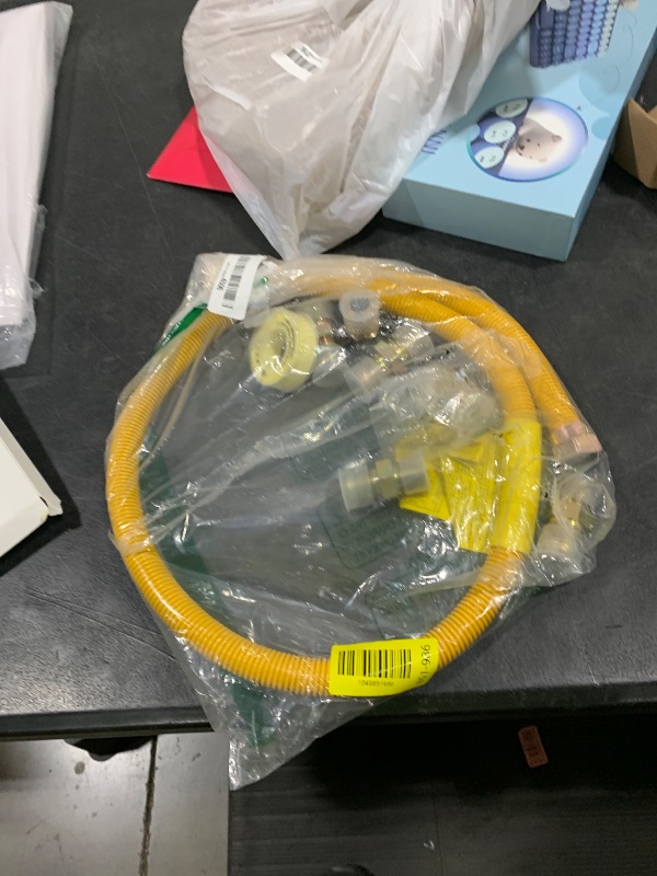 Photo 1 of 48" Flex Gas Line, Gas Dryer Connector Kit, Stove/Water Heater/Dryer Gas Line with Connectors 1/2" MIP 1/2"FIP 3/4"MIP, 5/8 in.OD(1/2 in. ID?Coated Corrugated Stainless Steel Tubing