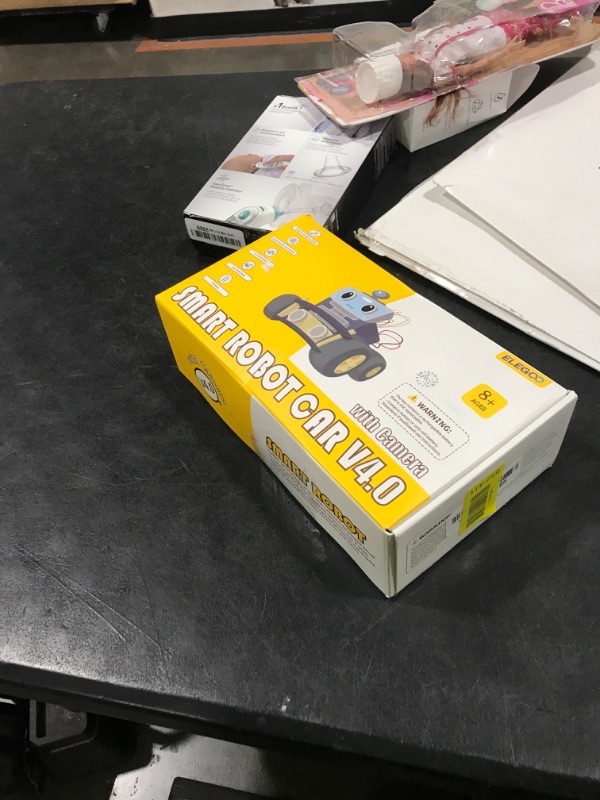Photo 1 of ELEGOO UNO R3 Smart Robot Car Kit V4 for Arduino Robotics for Kids Ages 8-12 12-16 STEM Science Kits Coding Gifts for 8 9 10 11 12 13 14 15 16 Year Old Boys Girls Teens Cool Engineering Building Toys