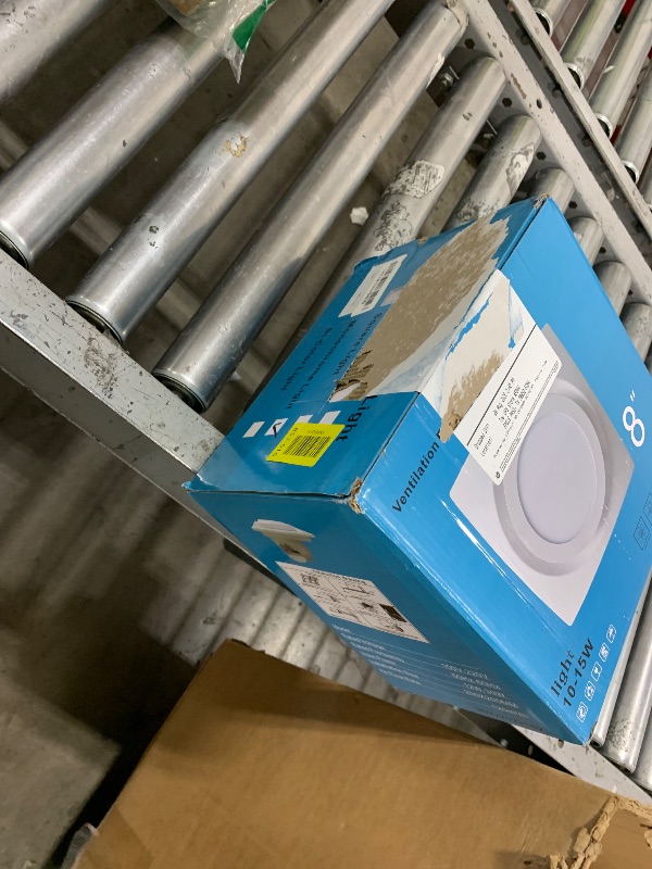 Photo 1 of FEITON Square Bathroom Exhaust Fan with LED Light, 110 CFM 30W 4 Inch Duct, 110-220V 1.0 Sones Quiet Bathroom Ventilation Fan Light Combo Ceiling Mount