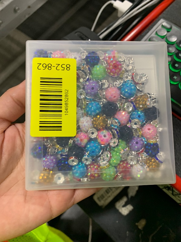Photo 1 of 250 Pcs Beads for Pens, Focal Beads for Beadable Pens, Rhinestone Bead, Spacer Bead for Bracelets