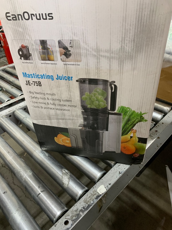 Photo 1 of Cold Press Juicer, 5.3" Wide Feed Chute Juice Extractor Machine with 400W, High Juice Yield, Slow Masticating Juicer for Whole Vegetables & Fruits, Metallic Silver