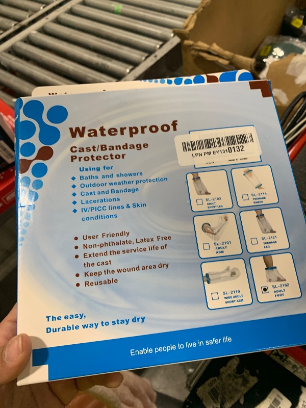 Photo 1 of 100% Waterproof Foot Cast Cover Wound Protector for Shower Bath, Watertight Cast Bag Covers for Broken Surgery Foot, Wound and Burns - Reusable [2025 Upgrade]