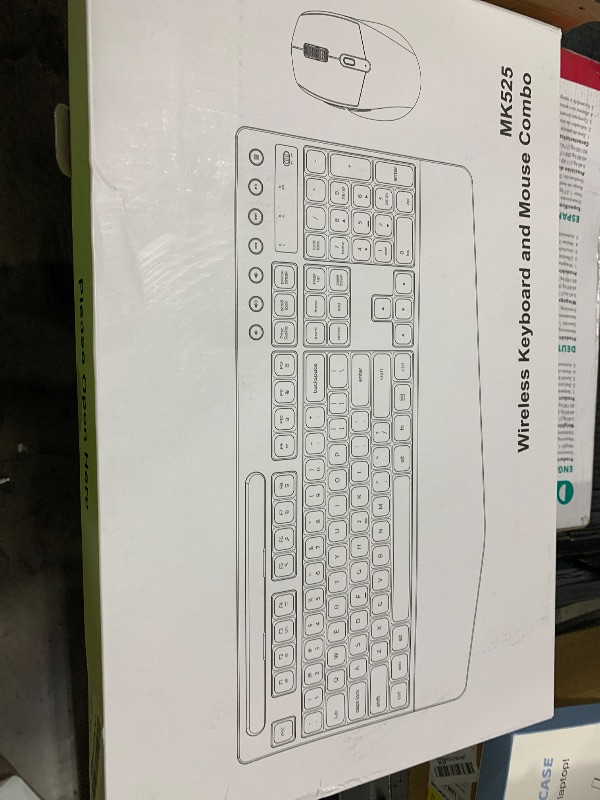 Photo 1 of Wireless Keyboard and Mouse Combo with Palm Rest, Phone Holder, Full-Size Quiet Wireless Ergonomic Keyboard and Mouse, Comfortable Natural Typing Compatible for Windows, Laptop, Mac, PC