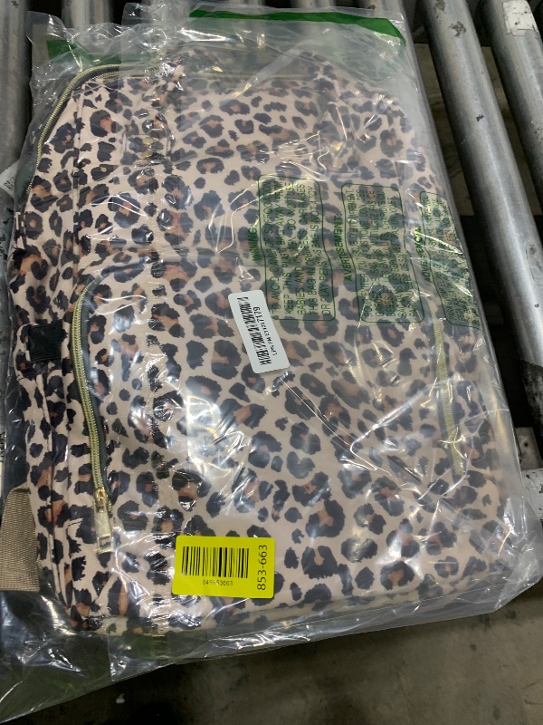 Photo 1 of Xunteny Leopard Women Laptop Backpack, College School Backpack Bookbag 15.6 Inch Computer Backpacks for Work Business Travel