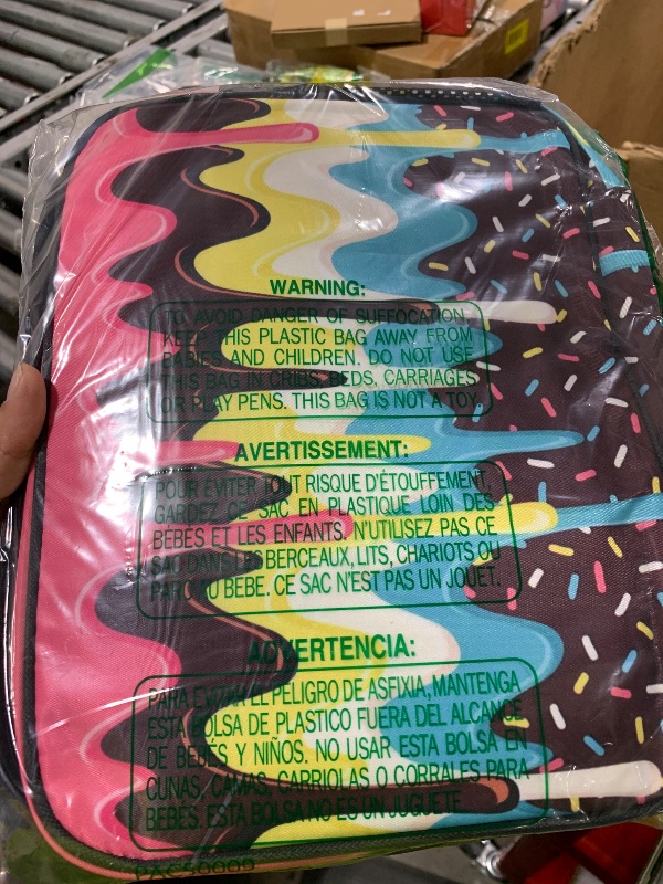 Photo 1 of Betyiwling Donut Ice Cream Lunch Box Insulated Reusable Lunch Bag Tote Cooler for Women Men Boy Girl School Work Office Picnic
