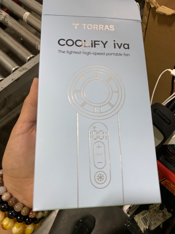 Photo 1 of TORRAS COOLiFY iva Handheld Fan with Ice Cooler, 0-100 Adjustable Speed, Super Mini Powerful Portable Fan 5000mAh Rechargeable, Hand Fans for Travel Essentials, Outdoor, Gifts for Dad Women, Charcoal