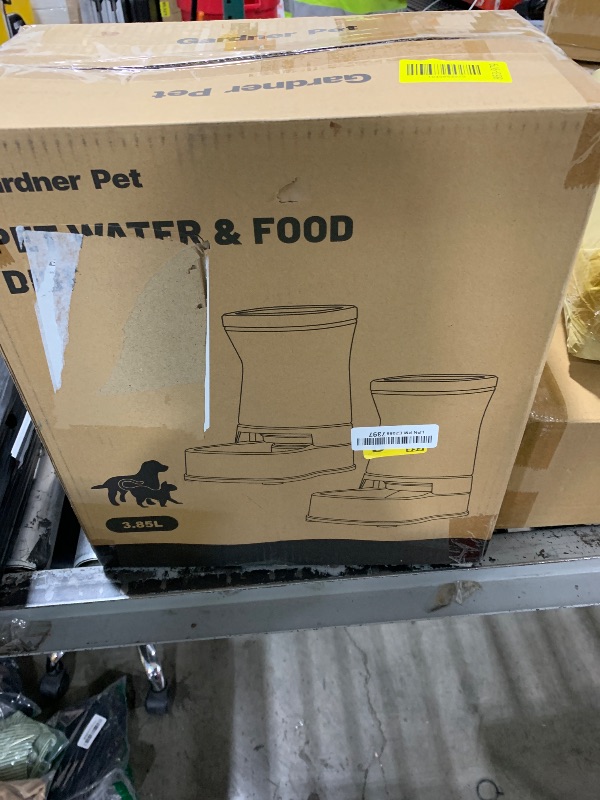 Photo 1 of Gardner Pet Automatic Dog Water Dispenser Gravity Stainless Steel Waterer & Food Feeder Set, 100% BPA Free Large Capacity Feeding Bowls for Medium & Large-Sized Dogs Cats Other Pets -(1 Gallon x2)