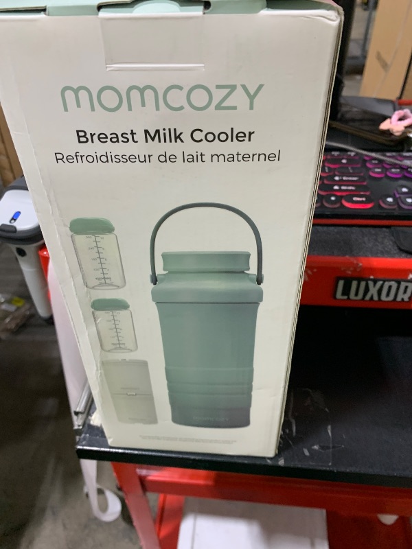 Photo 1 of Momcozy 22oz Portable Breast Milk Cooler for Outdoor, Life Saver with 360° Total Cooling for 24 Hours, Larger Capacity Travel Breastmilk Chiller with 2pcs Baby Bottles for Breastmilk Storage, Green