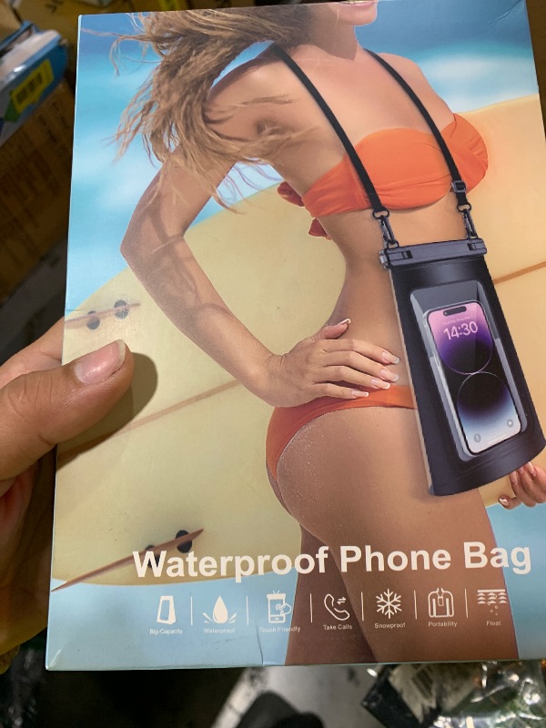Photo 1 of 1.2L Waterproof Phone Pouch for iPhone 16 15 14 11 Pro Max & Galaxy S24 S21 - Floating Large Capacity Dry Bag Stores Sunscreen, Sunglasses - Oversized Waterproof Bag for Beach, Swimming, Kayaking