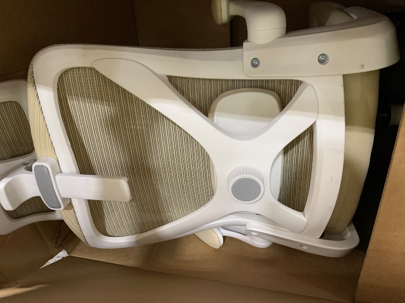 Photo 1 of Ergalithic Ergonomic Office Chair - X-Shaped Computer Desk Chair Comfy, Gaming Chair, Office Chair with Lumbar Support, Mesh Office Chairs with Headrests, Desk Chair for Long Hours (White Beige)