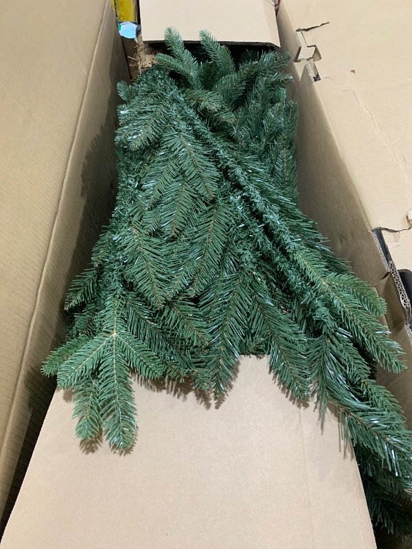 Photo 1 of Artificial Christmas Tree 8ft - Premium Realistic Artificial Christmas Tree Looks Real Wooden Stand and Storage Bag - Xmas Tree - Artificial Christmas Trees by Pure Living
