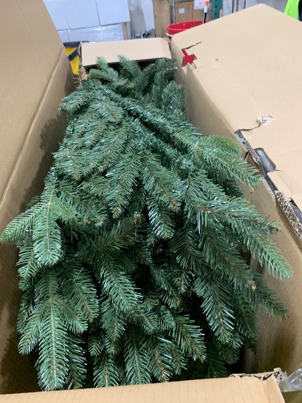 Photo 1 of Artificial Christmas Tree 8ft - Premium Realistic Artificial Christmas Tree Looks Real Wooden Stand and Storage Bag - Xmas Tree - Artificial Christmas Trees by Pure Living