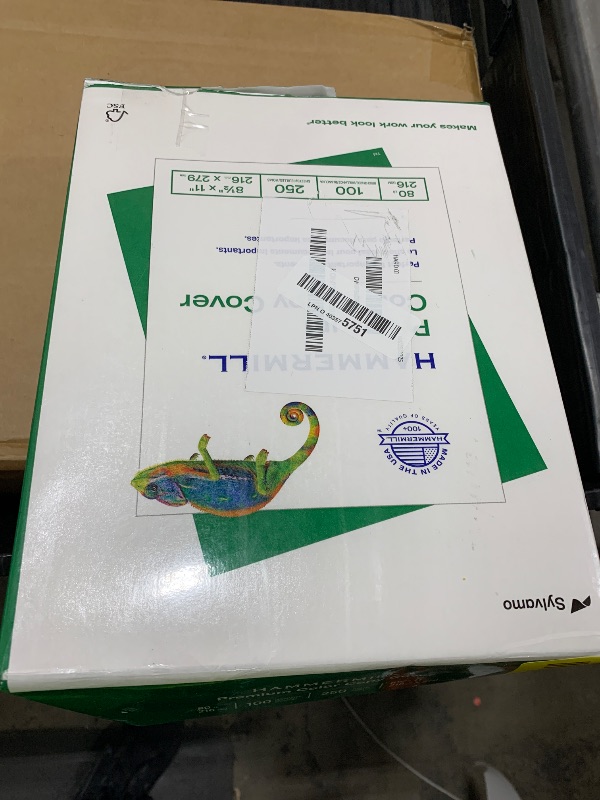 Photo 1 of Hammermill Cardstock, Premium Color Copy, 80 lb, 8.5 x 11 - 1 Pack (250 Sheets) - 100 Bright, Made in the USA Card Stock