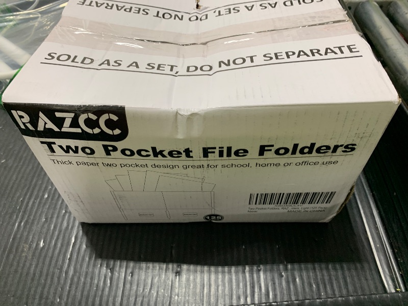 Photo 1 of Two Pocket Folders, RAZCC 125 Pack File Folders with Pockets Fit Letter Size Paper, Thick Paper File Folder for School Office Business Home, Assorted 5 Colors