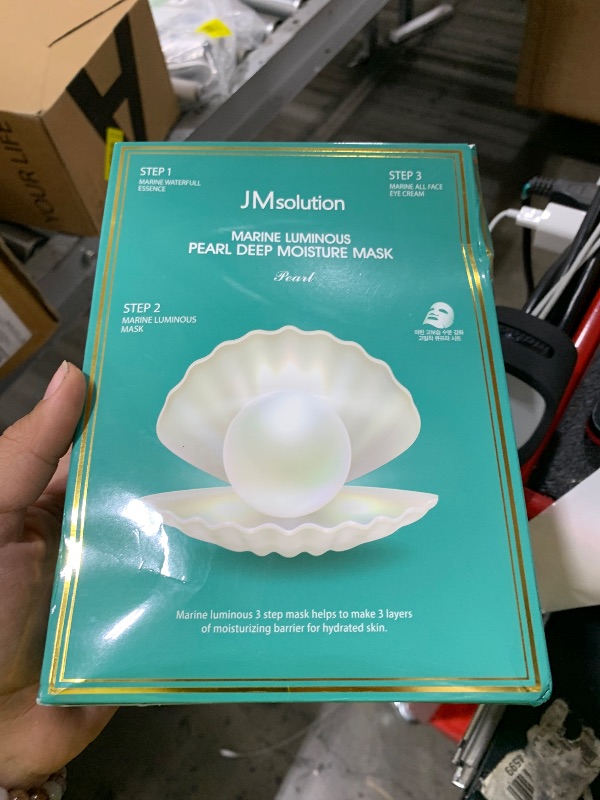 Photo 1 of JMsolution Marine Luminous Pearl Deep Moisture 3 Step Skin Care Face Mask - Korean Skincare Facial Mask - boosting Brightening Moisturizing-10 Sheets for Dry Skin