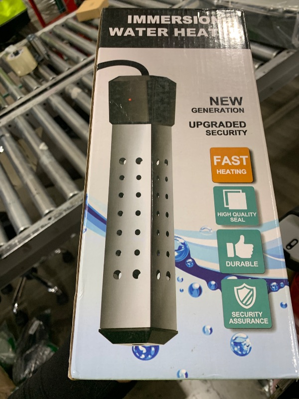 Photo 1 of Immersion Water Heater,Pool Heater for Inflatable Pool, Portable Hot Tub Heater with Stainless Steel Protection Guard and LCD Digital Thermometer,Heat Water Fast in Small Pool,Bucket and Bathtub.