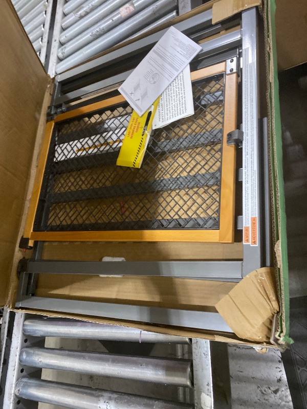 Photo 1 of Summer Infant Ingenuity Thruway 60XW Series Extra Wide Safety Pet&Baby Gate,30"-60" Wide,26" Tall,Pressure or Hardware Mounted,Install Wall to Wall in Doorway or Stairway–Honey Oak Stained Wood&Metal