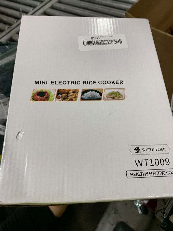 Photo 1 of 1.0L Mini Rice Cooker,WHITE TIGER Portable Travel Steamer Small,15 Minutes Fast Cooking, Removable Non-stick Pot, Keep Warm, Suitable For 1-2 People - For Cooking Soup, Rice, Stews & Oatmeal