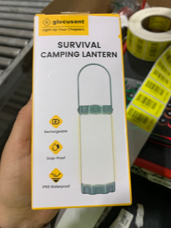 Photo 1 of Glocusent 106 LED Camping Lantern Rechargeable, Up to 80Hrs, 5000mAh Lantern with 5 Brightness 3 Modes & SOS, IP68 Waterproof, Max 1200LM, Camping Light for Power Outages Hiking Emergency Hurricane