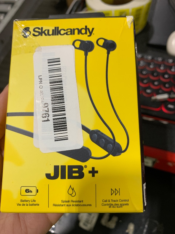 Photo 1 of Skullcandy Jib+ Wireless Earbuds, Bluetooth Headphones, Up to 6 Hrs Battery, Noise Isolating Fit, Sweat Resistant, Built-in Microphone, iPhone Android, Ear Gel Sizes Included for Custom Fit - Black