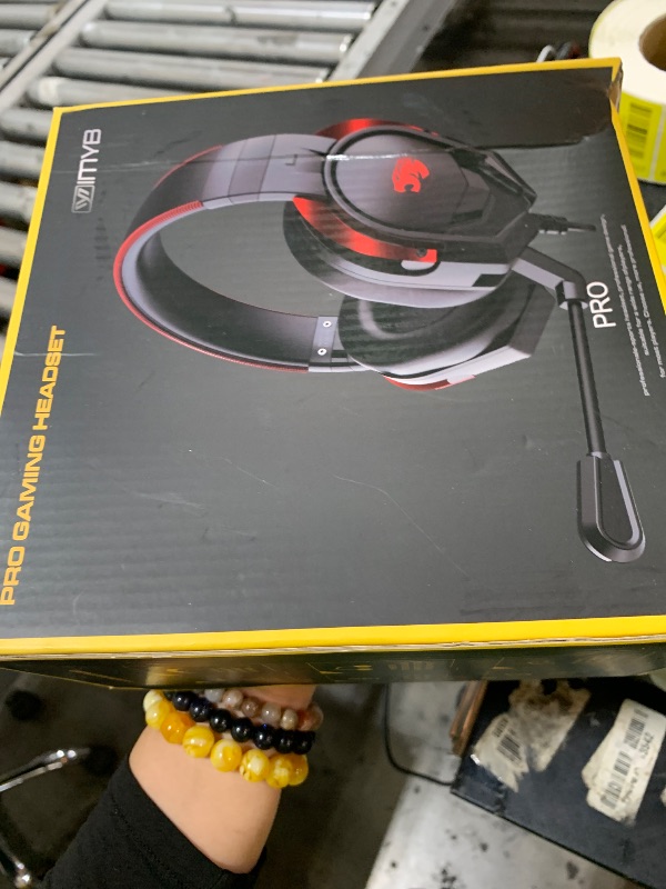 Photo 1 of IMYB A88 Gaming Headset with Microphone, Stereo Wired Noise Cancelling Over-Ear Headphones with Mic for Pc, Ps5, Xbox One Series X/s, Ps4, Computer, Laptop, Mac, Nintendo, Gamer (Red)