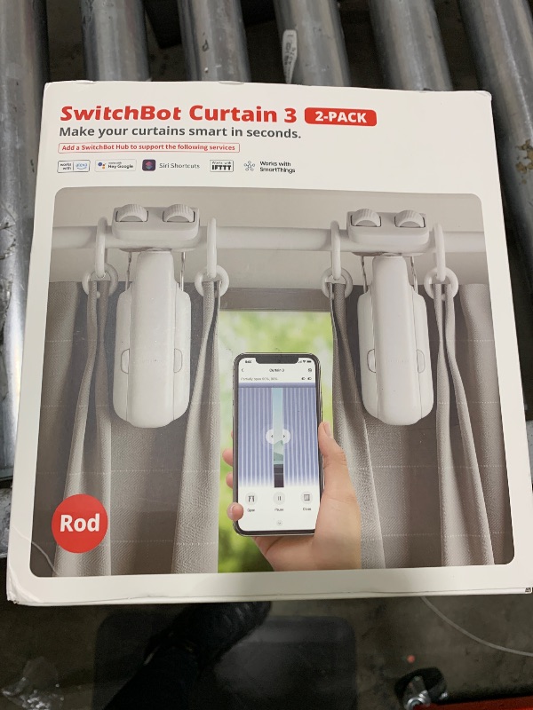 Photo 1 of 2025 Automatic Curtain Opener 3 Rod-Bluetooth Remote Control, WiFi&Smartphone Control, Upgraded High-Performance, Add Hub to Compatible with Alexa, Google Home, HomeKit (2025 Curtain Opener*2&Remote)