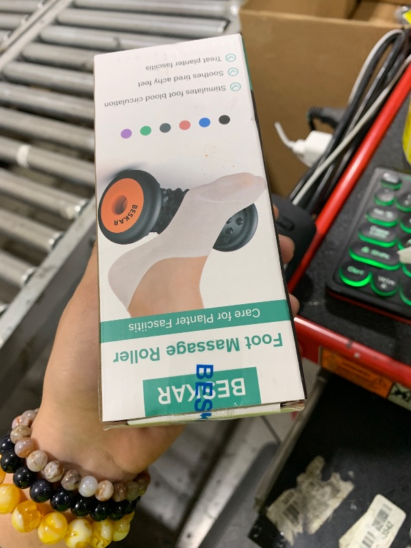 Photo 1 of BESKAR Foot Massager Roller for Plantar Fasciitis Relief, Portable, Deep Tissue Muscle Massage, Foot Arch and Heel Pain, Reflexology Tool