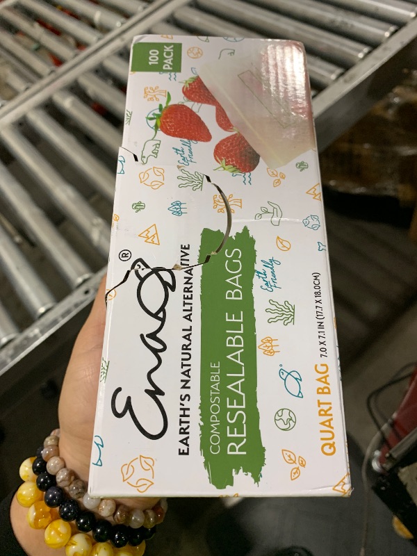 Photo 1 of 100% Compostable Food Storage Bags [Snack 150 Pack] Eco-Friendly Freezer Bags, Resealable Bags, Heavy-Duty, Reusable, Off-White by Earth's Natural Alternative