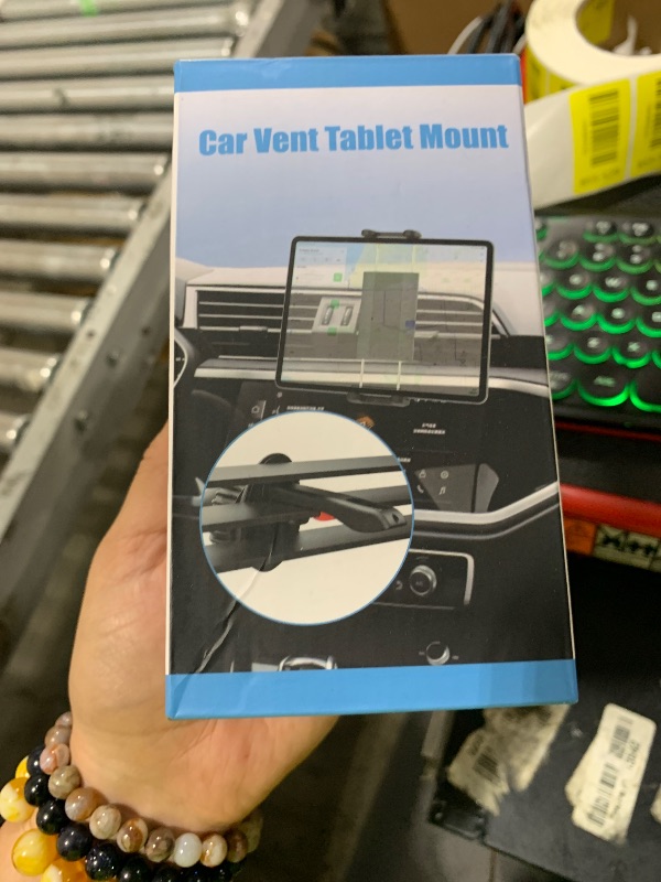 Photo 1 of YOOZ Tablet Air Vent Car Mount, AC Vent Tablet Phone Holder for Car [Upgrade Clip Never Shake] for iPad Pro Air Mini, Galaxy Tab, Kindle, Fire, iPhone 16 15 Pro Max, 4-12.9"