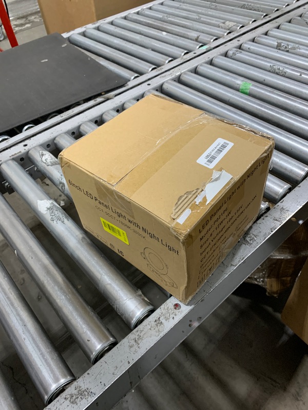Photo 1 of ZYC Recessed Lighting 6 Inch - 12W 1100LM LED Recessed Ceiling Light with Night Light,2700K/3000K/4000K/5000K/6000K Selectable Ultra-Thin Lighting,Dimmable Canless Wafer Downlight,Pack of 6?Gold?.
