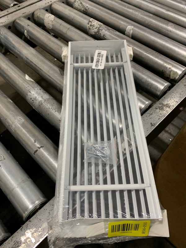 Photo 1 of Powrocket Linear Bar Air Grille 16" X 6", Aluminum Air Supply/Return Grilles,Easy Air Flow,Removable Grille/Door-HVAC Air Vent Cover,White[Outer Dimensions: 16.8"w X 6.8"h]