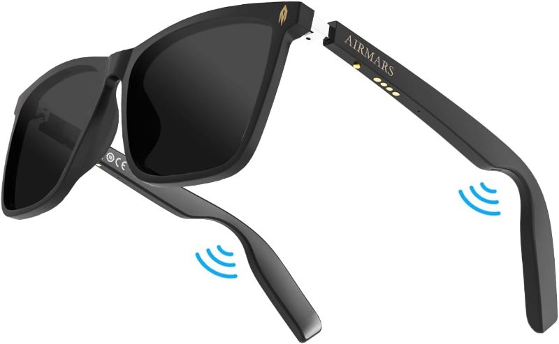 Photo 1 of AIRMARS Smart Glasses for Men and Women with Speaker, Bluetooth Sunglasses with Outdoor UV Protection, Smart Sunglasses Bluetooth 5.4 Support Voice Assistant/Android/Mac/PC