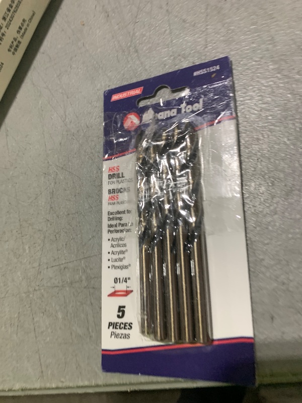 Photo 1 of Amana Tool - (HSS1524) 1/4" Hss Plastic Drill 5 Pack