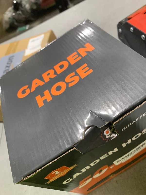 Photo 1 of Giraffe Tools Garden Hose 50FT Lightweight Lay Flat Water Hose Kink Free Flexible Hose with 9 Spray Function Nozzle?Black?