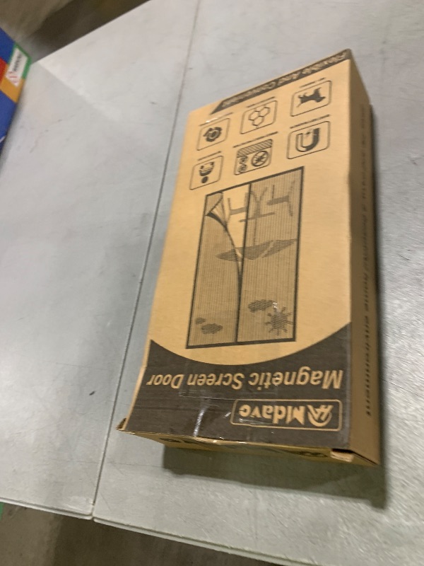 Photo 1 of Magnetic Screen Door?Screen Door Mesh?Keep Bugs Out, Heavy-Duty Mesh Curtain,Pet and Kid Friendly, Works with Front Doors, Sliding Doors?38x82 Inch White