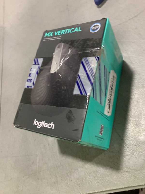 Photo 1 of Logitech MX Vertical Wireless Mouse – Ergonomic Design Reduces Muscle Strain, Move Content Between 3 Windows and Apple Computers, Rechargeable, Graphite