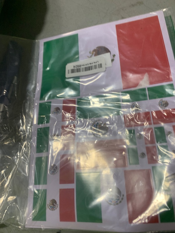 Photo 1 of QQSD Mexico Flag Sticker Mexican Decal in Multiple Sizes, 3 Pack, 11.7 x 8.3 Inches