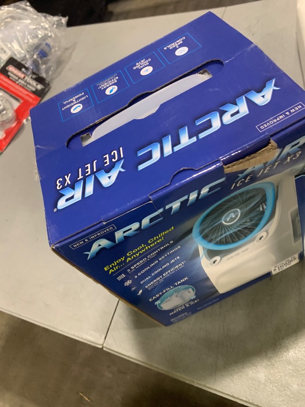 Photo 1 of Arctic Air Ice Jet X3 Portable Air Cooler,Dual Mist Modes, Up to 8-Hour Cooling Time, 3-Speed Portable Cooler with Adjustable Airflow, USB C, LED Mood Light, Lightweight, Great for Home & Travel