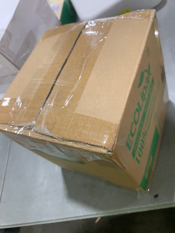 Photo 1 of ECOLipak 150 Piecs Compostable Square Plates, 6 inch Eco-friendly Heavy Duty Biodegradable Sugarcane Disposable Paper Plates for Party Dinner Birthday