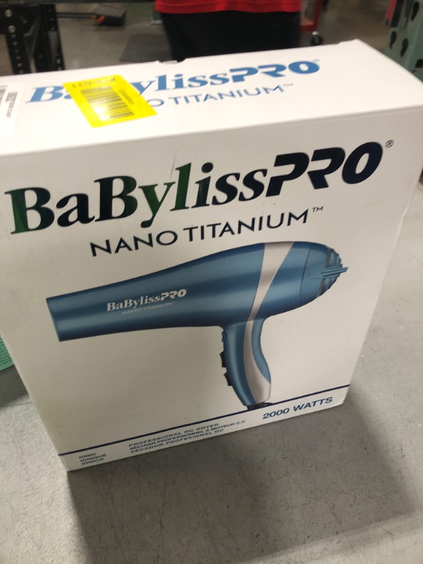 Photo 1 of BaBylissPRO Hair Dryer, Nano Titanium 2000-Watt Blow Dryer, Hair Styling Tools & Appliances, BNT5548