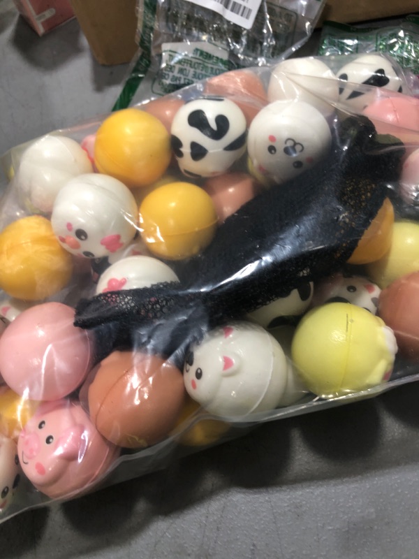 Photo 1 of HyDren 48 Pcs Animal Stress Balls Bulk 2'' Cute Farm Animal Party Favors Baby Shower Squeeze Ball Mini Foam Stress Fidget Toys with Bag for Kids Adults Christmas Birthday School Gift, 8 Styles
