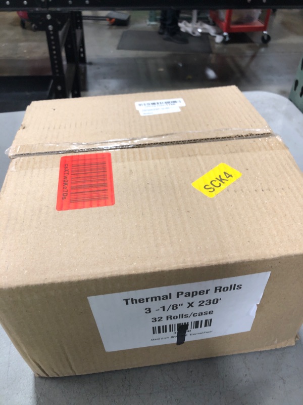 Photo 1 of Thermal Cash Register POS Paper Rolls 3 1/8" x 230' MADE IN USA - (32 Pack)
