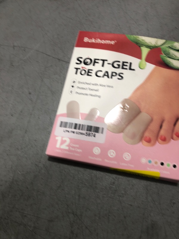 Photo 1 of Bukihome Silicone Toe Protectors - 12 Pack Gel Toe Sleeves Toe Protectors - Toe Caps with Aloe Vera Essential Oils - Toe Cushions for Pain Relief, Toe Protection for Corns, Calluses (8L + 4S)