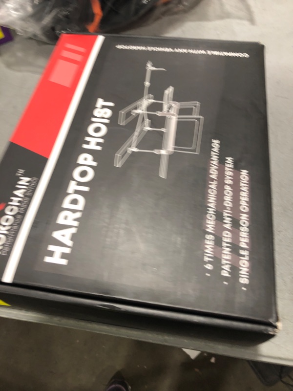 Photo 1 of Pacikwest Hard Top Removal Lift for Jeep Wrangler, Compatible with All Wrangler JK JL Models, Easy One-Person Operation Roof Hardtop Hoist Anti-Drop System, Supports 8-16 ft Ceiling, 8 TKnobs