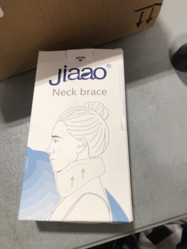 Photo 1 of jiaao Cervical Collar Brace, Silicone Washable & Adjustable Neck Support for Pain Relief, Soft Design for Sleeping (Height 2.8" - 3.2", M)